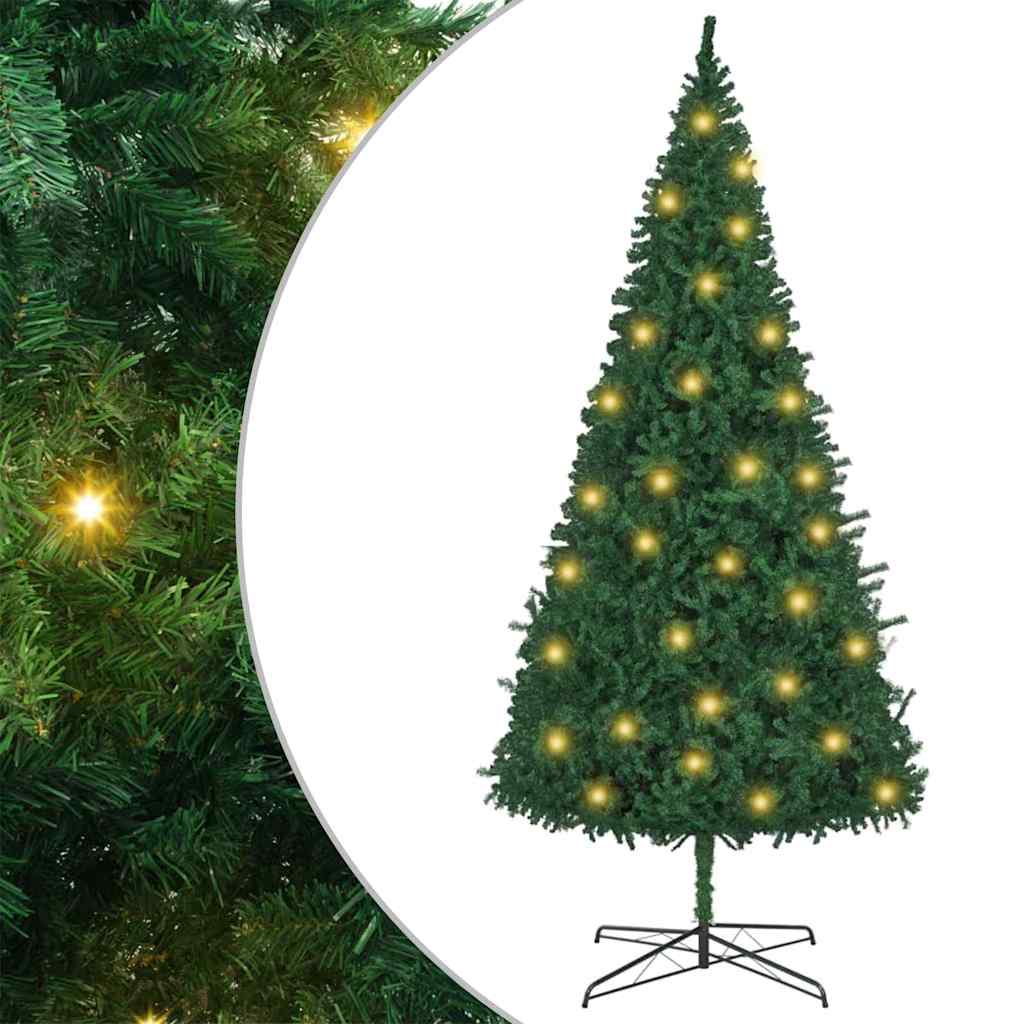 Christmas Tree with Decorative String Lights Green 400 cm PVC